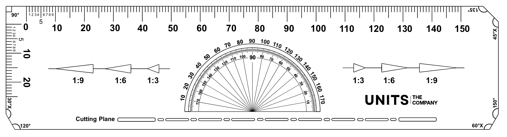Multi-Ruler — Multi-Functional Engineering Graphics Measuring Ruler